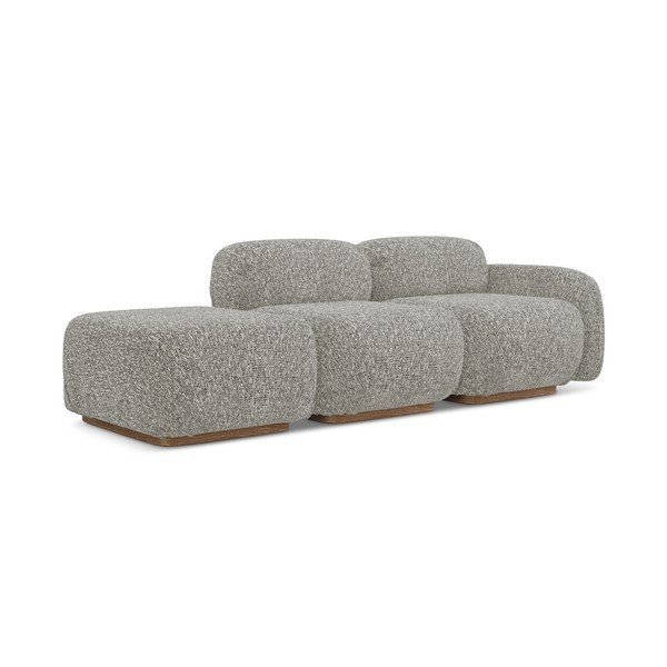 Șezlong modular gri (cu colț pe partea dreaptă) Ailani – Makamii-image-1