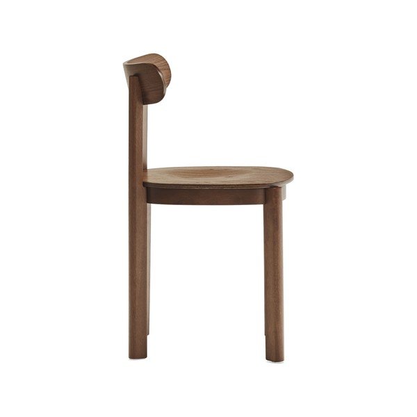 Scaun de dining în culoare naturală închisă cu aspect de lemn de frasin Nara – Teulat-image-3