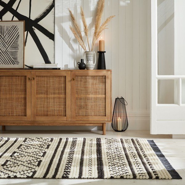 Covor negru-alb 160x230 cm Sabri – Flair Rugs-image-1