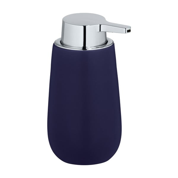Dozator / dispenser săpun din ceramică Wenko Badi, albastru închis-image-1