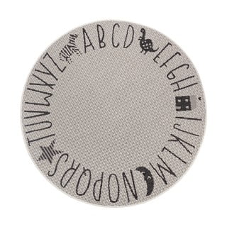 Covor pentru copii Ragami Letters, ø 160 cm, crem