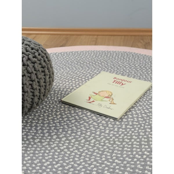 Covor lucrat manual pentru copii Nattiot Brenda Rose, ∅ 120 cm-image-4