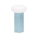 Veioză albastră LED cu intensitate reglabilă din metal cu abajur din sticlă (înălțime 20 cm) Low – Hübsch