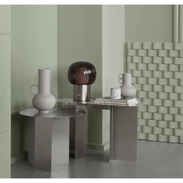 Măsuță auxiliară rotundă din oțel inoxidabil ø 50 cm Oru – Blomus-image-1