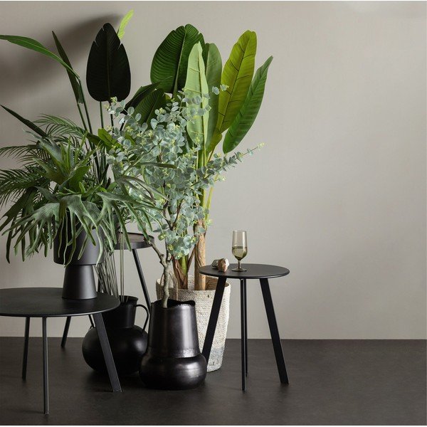 Măsuță auxiliară de grădină WOOOD Fer, ø 70 cm, negru-image-1