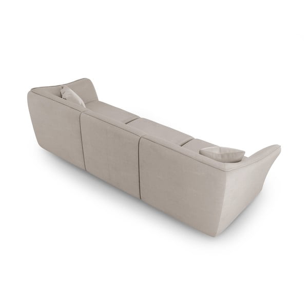 Canapea bej cu tapițerie din țesătură bouclé 292 cm Tokyo – Cosmopolitan Design-image-2