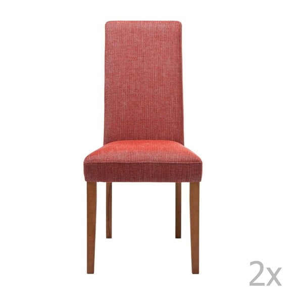 Set 2 scaune cu picioare din lemn de fag Kare Design Rhytm, roșu