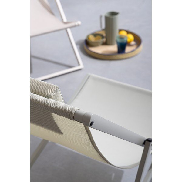 Șezlong de grădină taupe din metal Taylor – Bizzotto-image-4