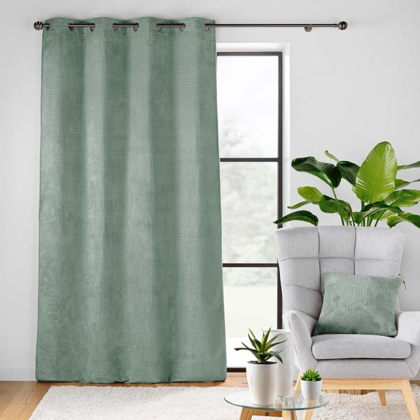 Draperie verde din microflanel 140x240 cm Flanela – douceur d'intérieur-image-3