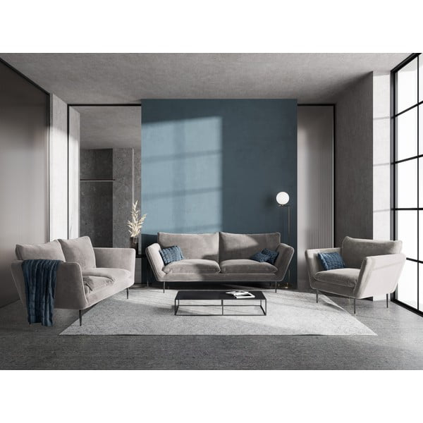 Fotoliu din catifea Mazzini Sofas Acacia, bej-image-1