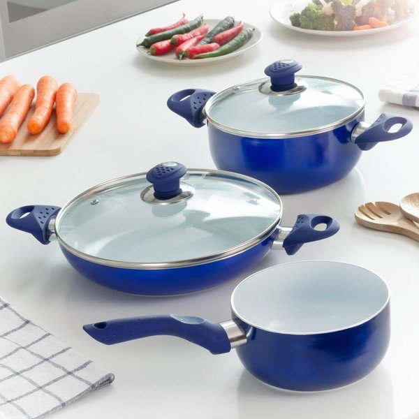 Set vase pentru gătit InnovaGoods Chef, albastru-image-2