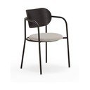 Scaun de sufragerie negru și gri în decor de frasin Eclipse - Teulat