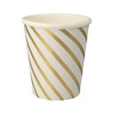 Pahare de unică folosință 8 buc. din hârtie Gold Swirl – Meri Meri