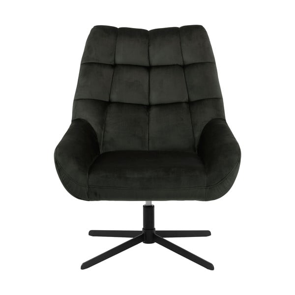 Fotoliu verde pivotant cu tapițerie din catifea Paris – Actona-image-2