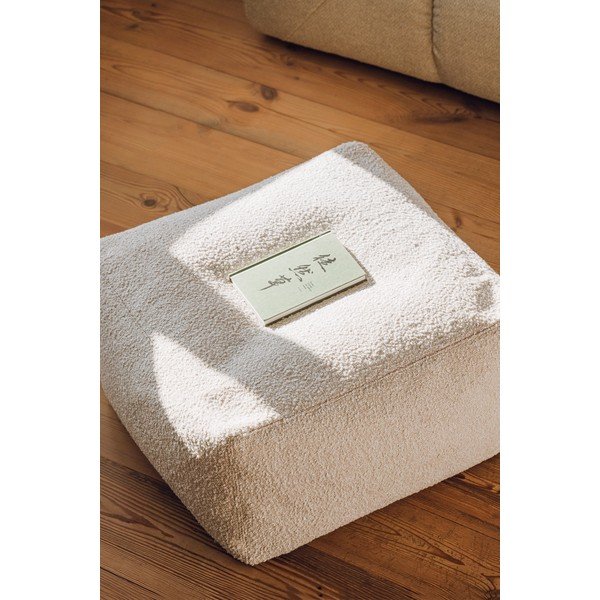 Puf bej cu tapițerie din țesătură bouclé Keno – noo.ma-image-3