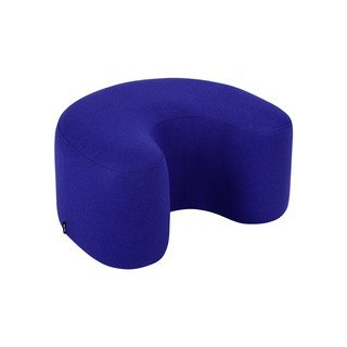 Puf albastru cu tapițerie din lână Ü – noo.ma