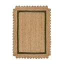 Covor verde închis/în culoare naturală țesut manual din iută 200x290 cm Grace Green – Flair Rugs