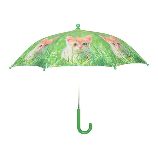 Umbrelă cu model cu pisici Esschert Design Animals, verde
