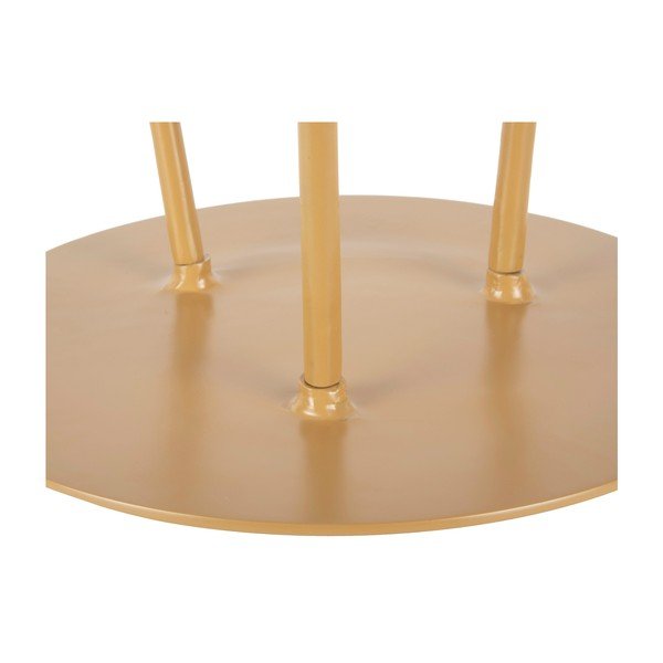 Măsuță auxiliară din metal Leitmotiv Supreme, ø 37 cm, galben muștar-image-2