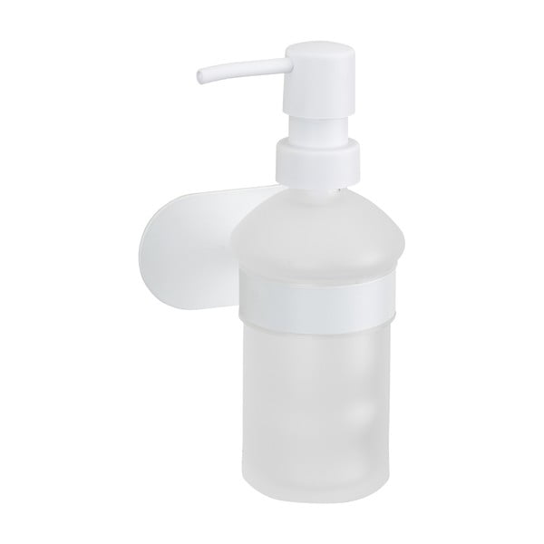 Dozator de săpun lichid alb autoadeziv din sticlă 200 ml Orea – Wenko