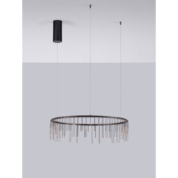 Lustră argintiu-lucios LED cu intensitate reglabilă din aluminiu ø 65 cm Stellar – Nova Luce-image-4
