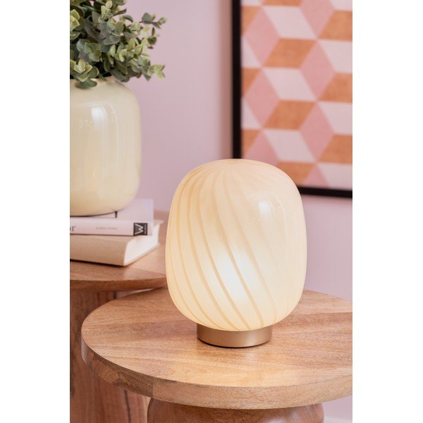 Veioză galben-deschis cu abajur din sticlă (înălțime 20 cm) Summer Globe – Leitmotiv-image-1