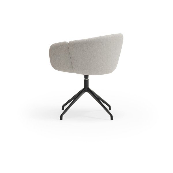 Scaun de living gri deschis cu cotiere tapițat Add – Teulat-image-3