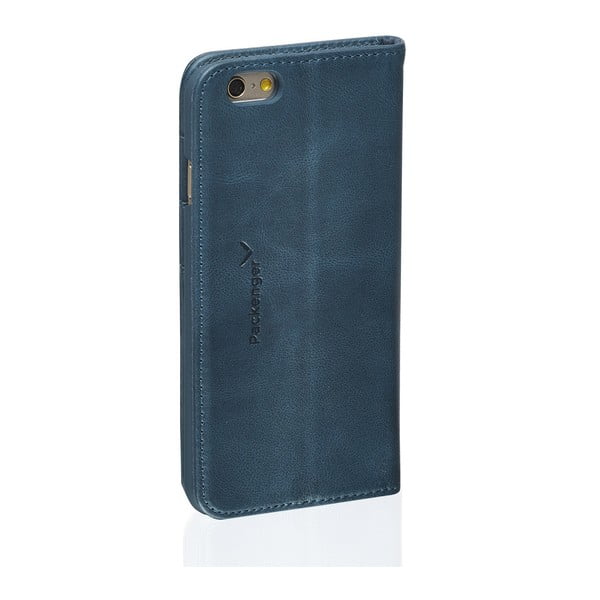 Husă din piele pentru iPhone 6/6S Packenger, albastru