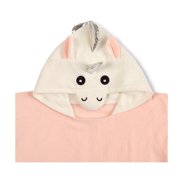 Poncho pentru copii roz din bumbac Lola – Good Morning-image-3