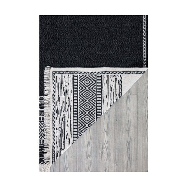Covor din bumbac Oyo home Duo, 120 x 180 cm, alb-negru-image-4