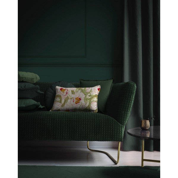 Pernă cu husă din catifea Velvet Atelier Tercio, 45 x 45 cm, verde închis-image-1