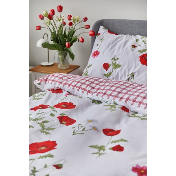 Lenjerie de pat din bumbac pentru pat dublu Bonami Selection Poppy, 200 x 200 cm-image-3