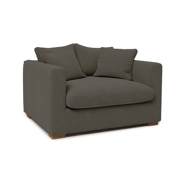 Fotoliu din catifea reiată gri închis Comfy – Scandic-image-2