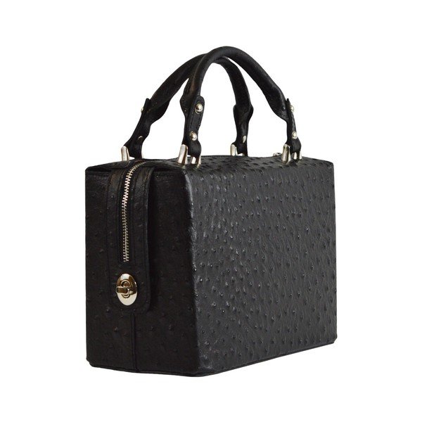 Geantă din piele Chicca Borse Simplistic, negru-image-1