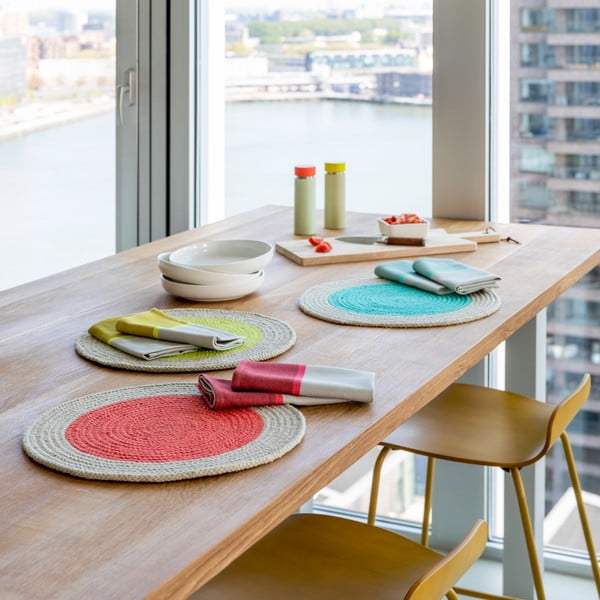 Suporturi pentru farfurii din material textil ø 38 cm  2 buc.  Mint - Remember-image-2