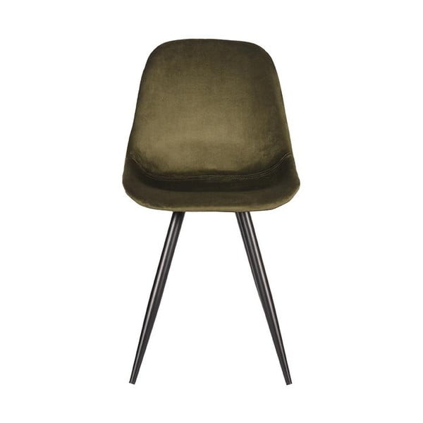 Scaune de dining kaki 2 buc. din catifea Capri  – LABEL51-image-2