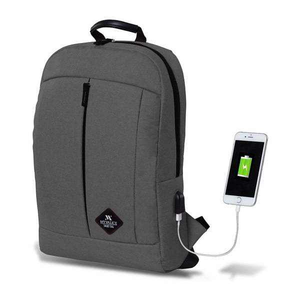 Rucsac cu port USB My Valice GALAXY Smart Bag, gri