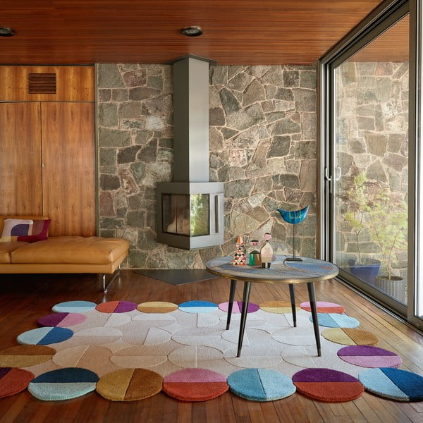 Covor bej țesut manual din lână 200x290 cm Mia Textured Scallop – Flair Rugs-image-1