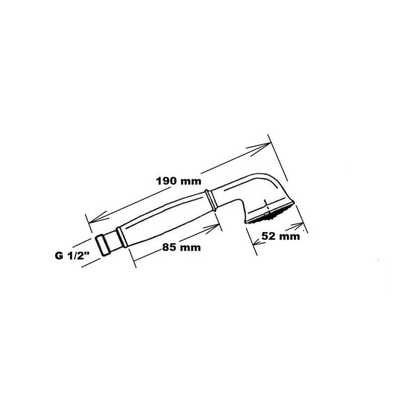 Cap de duș în culoarea bronz din alamă ø 5 cm Antea – Sapho-image-2