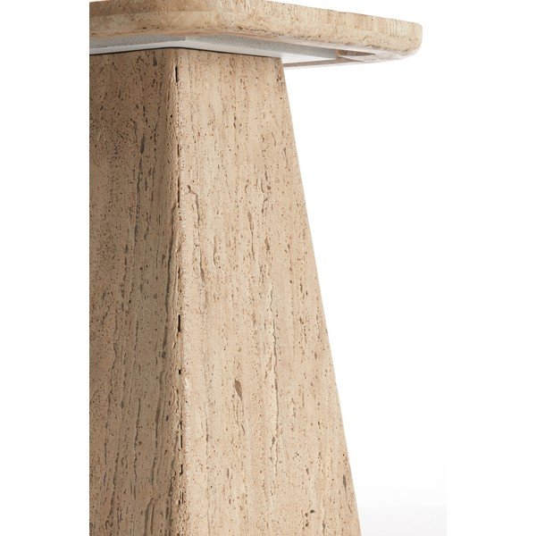 Măsuță auxiliară cu blat din piatră 40x40 cm Kepami – Light & Living-image-3