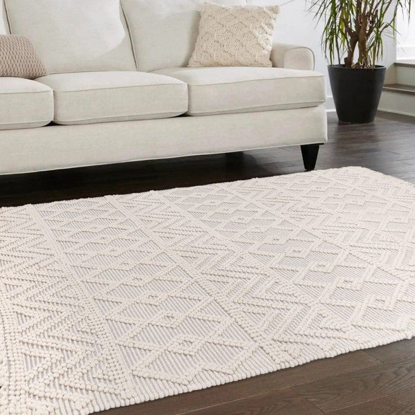 Covor gri deschis din lână 200x290 cm Asra – Asiatic Carpets-image-1