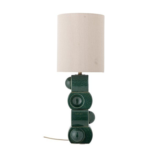 Veioză verde/crem din ceramică cu abajur textil (înălțime 68 cm) Brady – Bloomingville-image-4