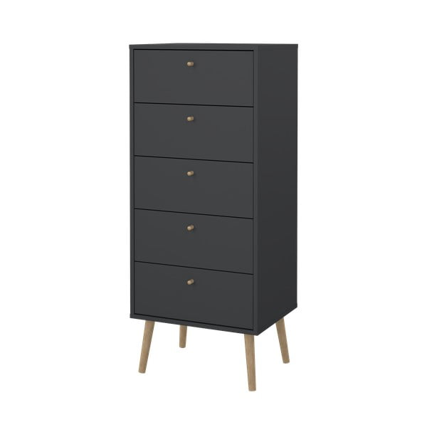 Comodă gri antracit înaltă 50x120 cm Bodo – Tvilum-image-4