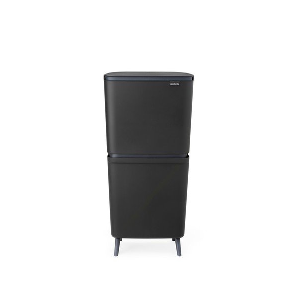 Coș de gunoi gri închis pentru reciclare 20+25 l din plastic SortUp Recycle Hi – Brabantia-image-4