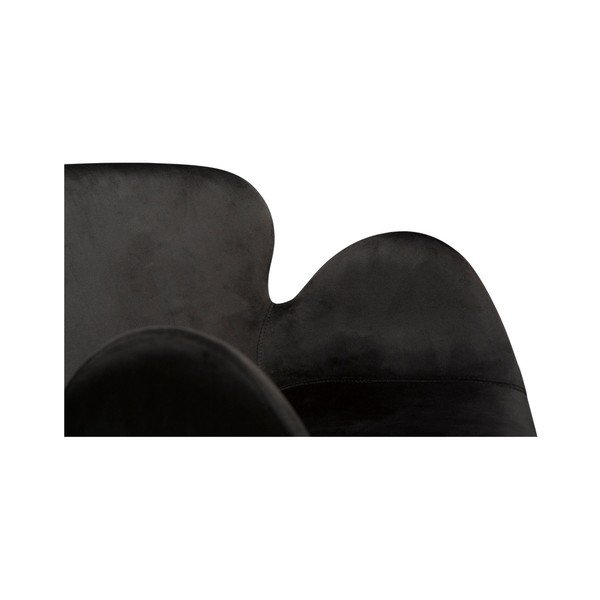 Scaun de sufragerie negru cu cotiere tapițat Gaia – DAN-FORM Denmark-image-3