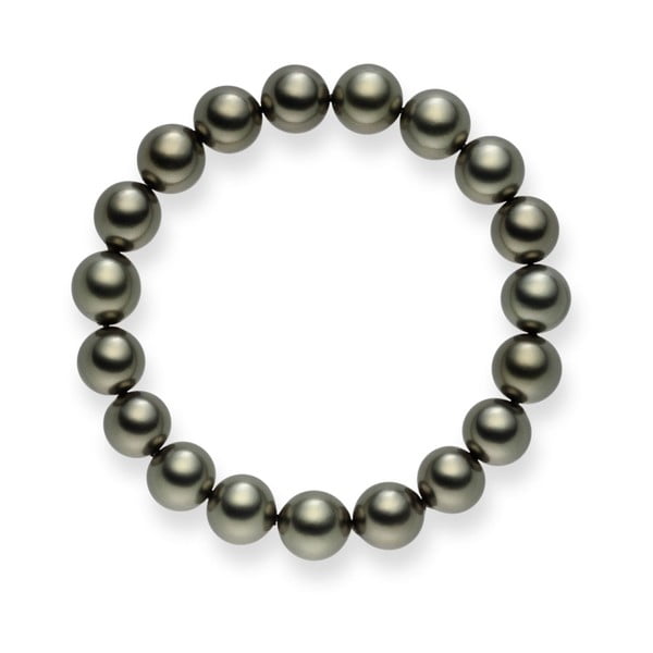 Brățară cu perle gri deschis Pearls Of London Mystic, lungime 19 cm