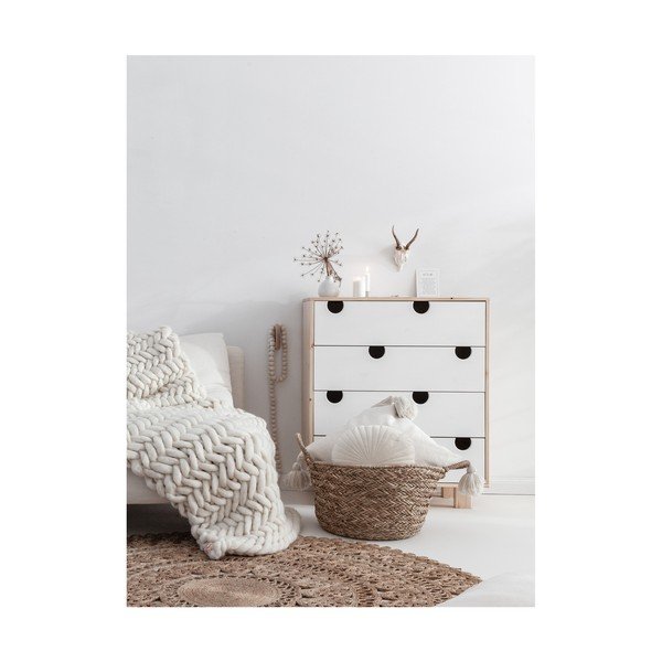 Comodă cu 4 sertare Karup Design House Natural/White-image-3