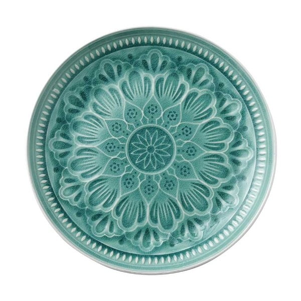 Farfurie pentru servit din ceramică Ladelle Catalina, ⌀ 33,5 cm, verde