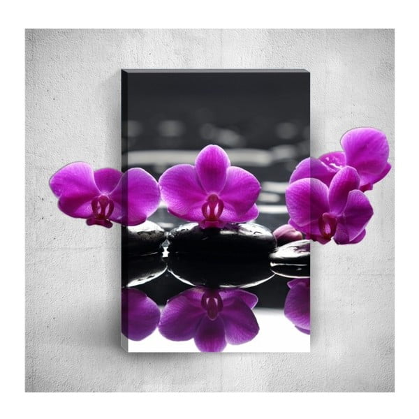 Tablou de perete 3D Mosticx Purple Flowers, 40 x 60 cm