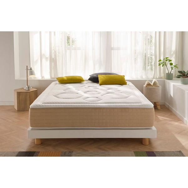 Saltea fermă/mediu-fermă cu arcuri reversibilă/termoregulatoare 120x200 cm  Hexaflex Bagged Springs Gel  – Moonia-image-1